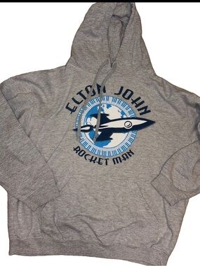 Elton John Rocket Man Hoodie XL Tultex